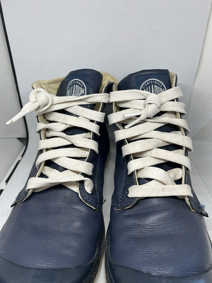 PALLADIUM Work Hi - Top 72901419 Boots Leather Streetwear Blue Sz 11.5 Mens Shoe - thriftgoblin
