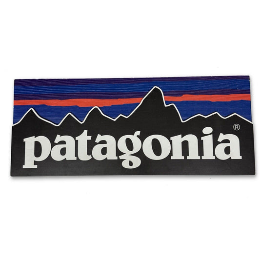 Patagonia Marketing Colorful Display Wooden Texture Sign Mountain Store Wood - thriftgoblin