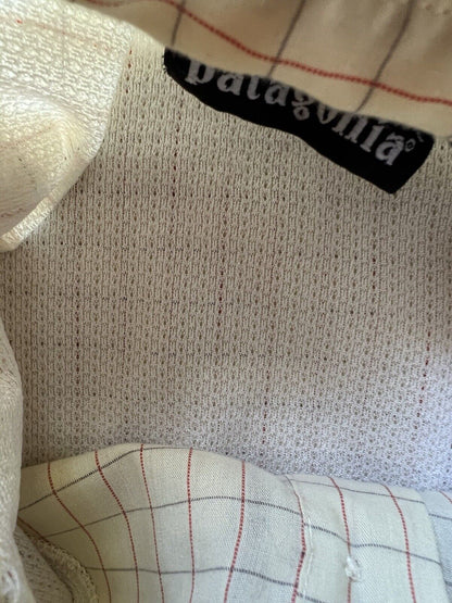 Patagonia Men's Wood Button Up Shirt Large Yellow Light Check Outdoors Hike Camp - thriftgoblin