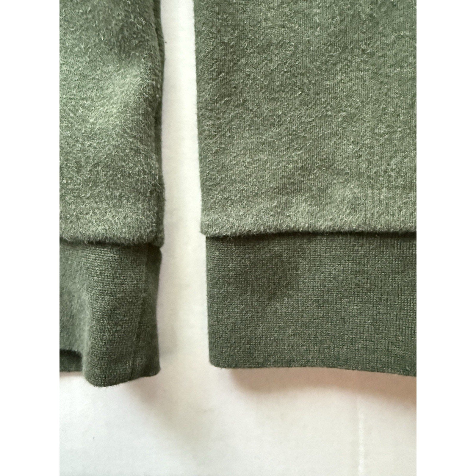 Patagonia Organic Cotton Quilt Crewneck Sweatshirt Men’s Large Olive Green Long - thriftgoblin