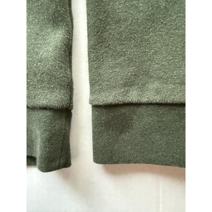 Patagonia Organic Cotton Quilt Crewneck Sweatshirt Men’s Large Olive Green Long - thriftgoblin