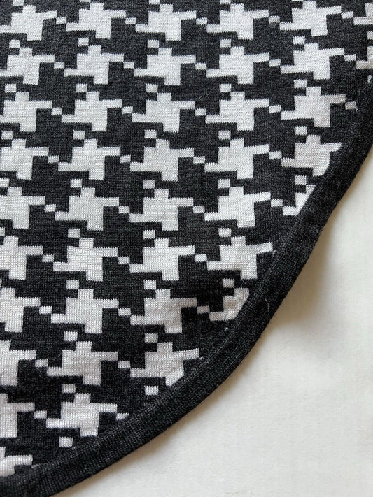 Pendleton Womens Houndstooth Marino Wool Cape Poncho XS/S Soft Fall Autumn Style - thriftgoblin