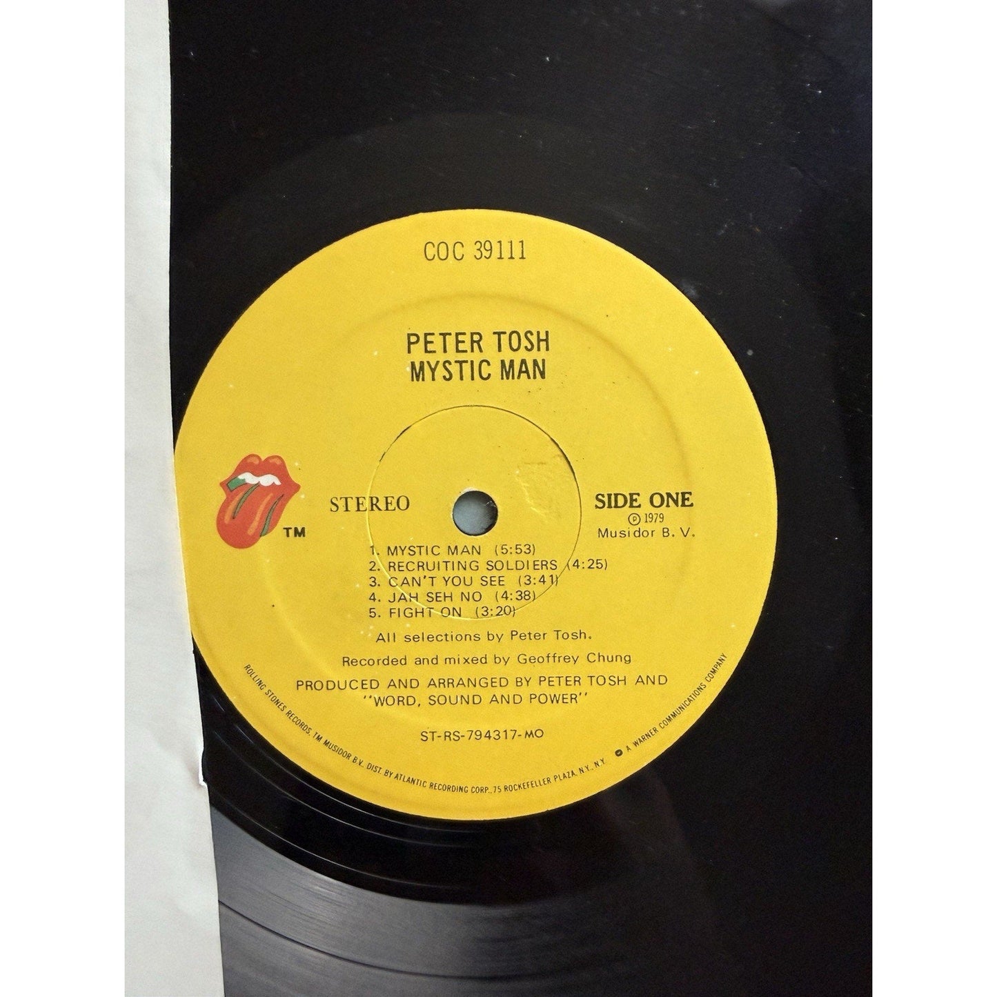 Peter Tosh Mystic Man Vinyl LP 1979 Original US Press Rolling Stones Record - thriftgoblin