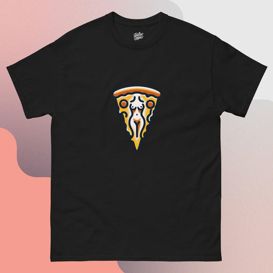 Pizza My Body Pin - Up Crewneck T-Shirt - thriftgoblin