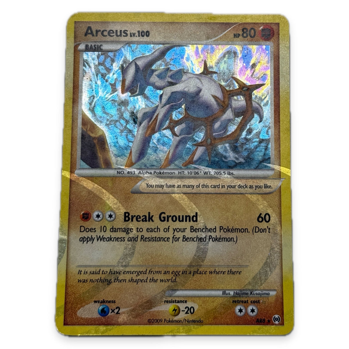 Pokemon Arceus LV.100 Break Ground AR8 Holo Platinum Arceus Card - Thrift GoblinTrading Card