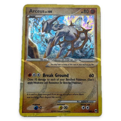 Pokemon Arceus LV.100 Break Ground AR8 Holo Platinum Arceus Card - Thrift GoblinTrading Card