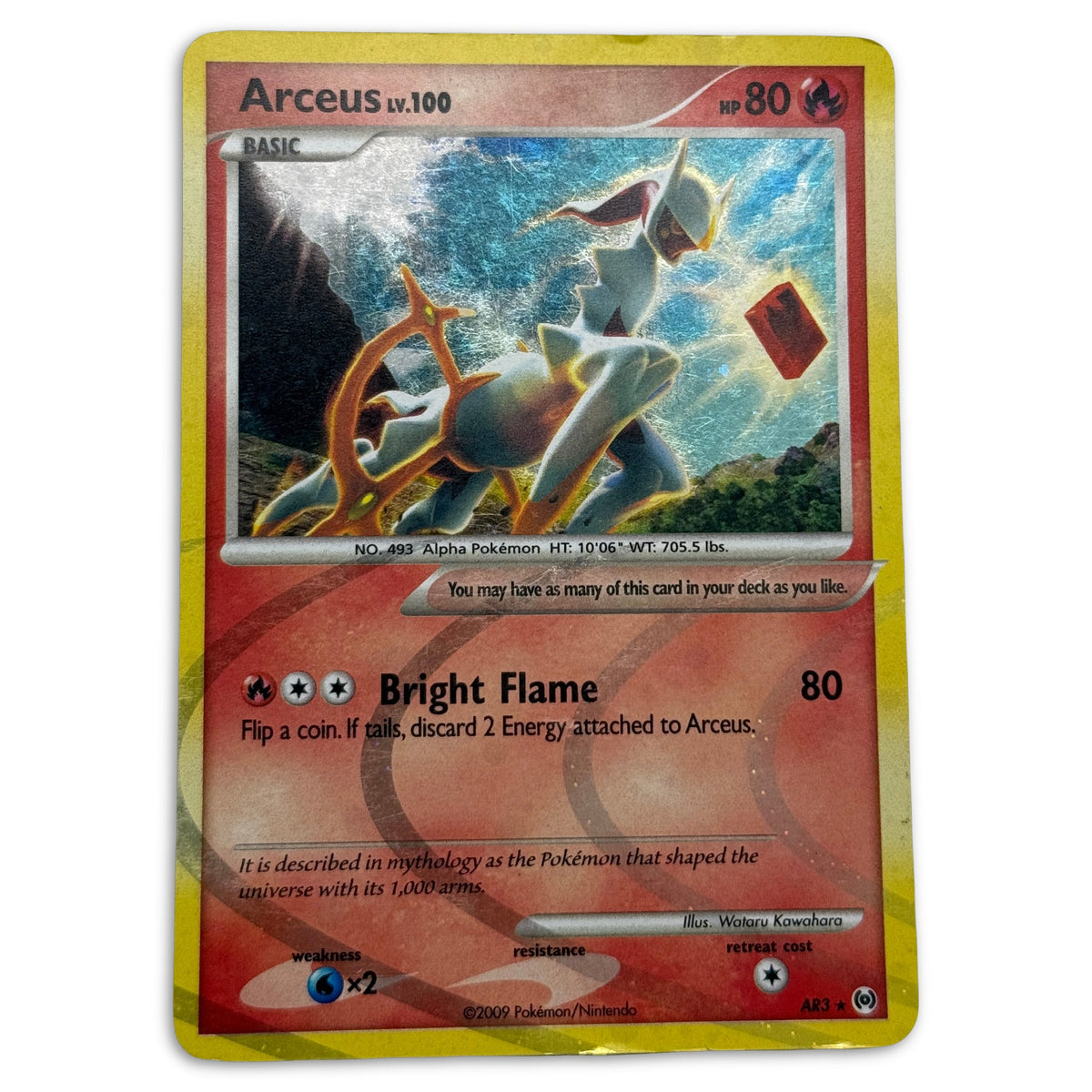 Pokemon Arceus LV.100 Bright Flame AR3 Holo Platinum Arceus Card - Thrift GoblinTrading Card