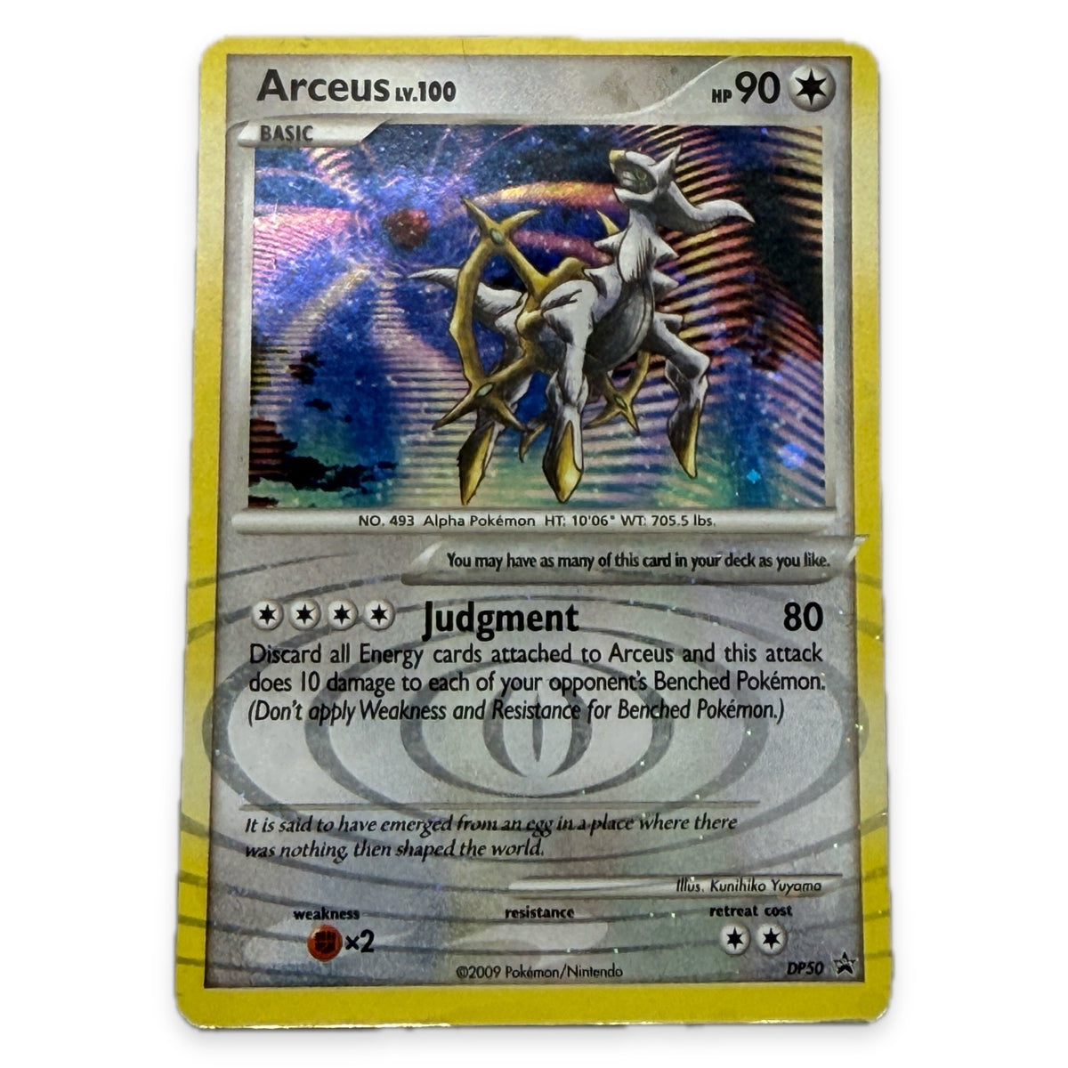 Pokemon Arceus LV.100 Judgment DP50 Holo Black Star Promo Card - Thrift GoblinTrading Card