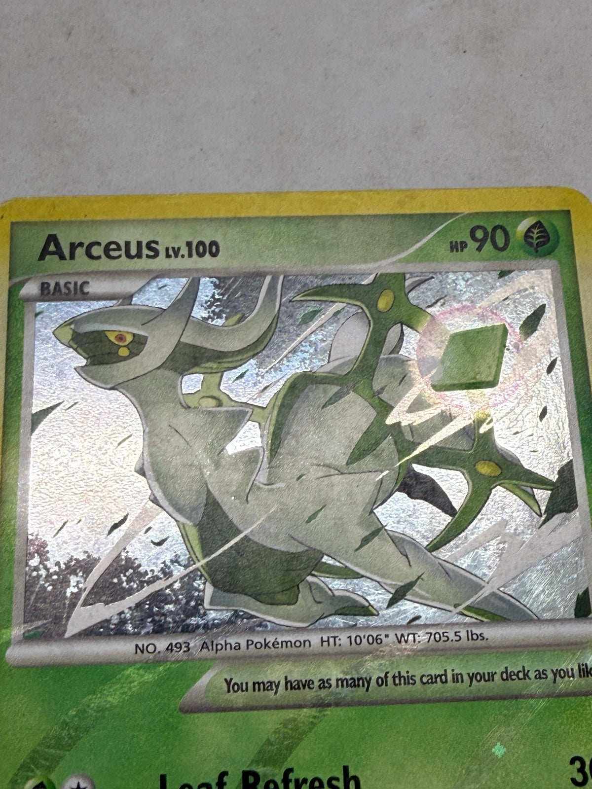 Pokemon Arceus LV.100 Leaf Refresh AR2 Holo Platinum Arceus Card