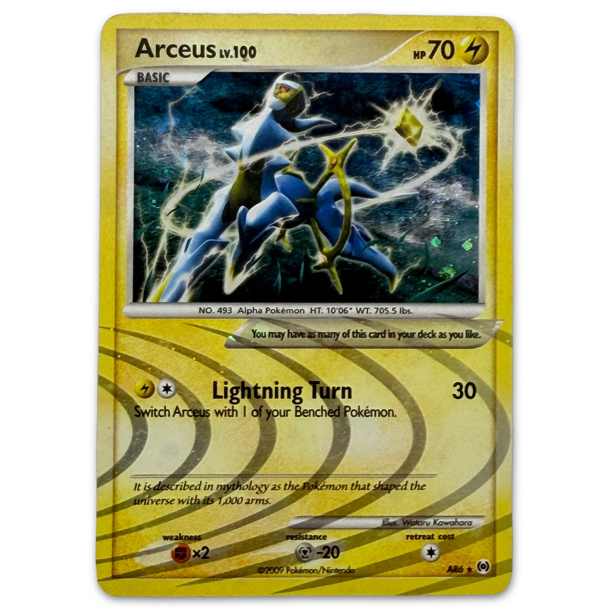 Pokemon Arceus LV.100 Lightning Turn AR6 Holo Platinum Arceus Card