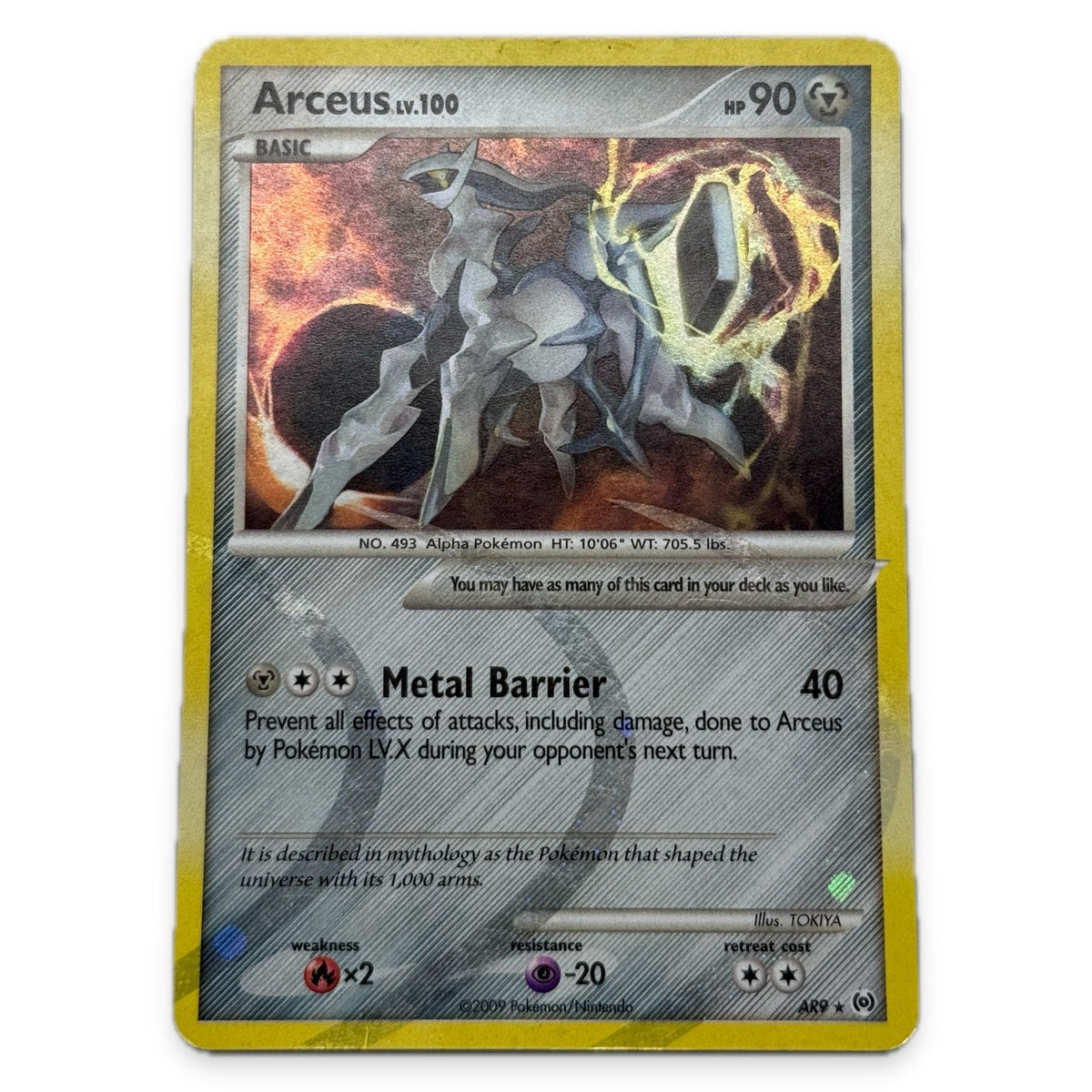Pokemon Arceus LV.100 Metal Barrier AR9 Holo Platinum Arceus Card - Thrift GoblinTrading Card
