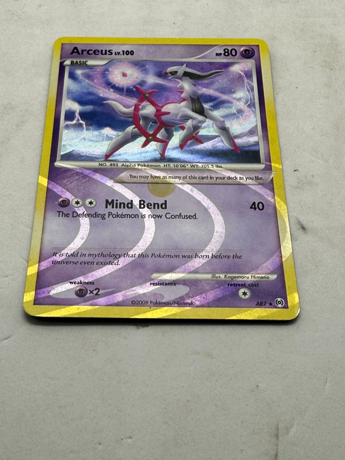 Pokemon Arceus LV.100 Mind Bend AR7 Holo Platinum Arceus Card - Thrift GoblinTrading Card