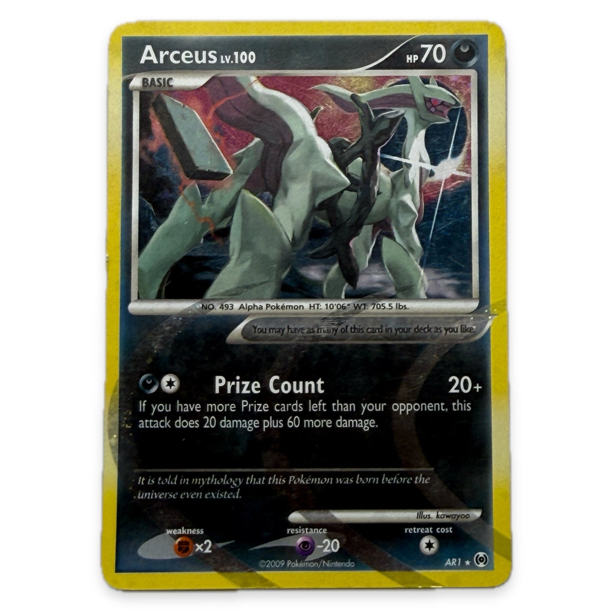Pokemon Arceus LV.100 Prize Count AR1 Holo Platinum Arceus Card - Thrift GoblinTrading Card