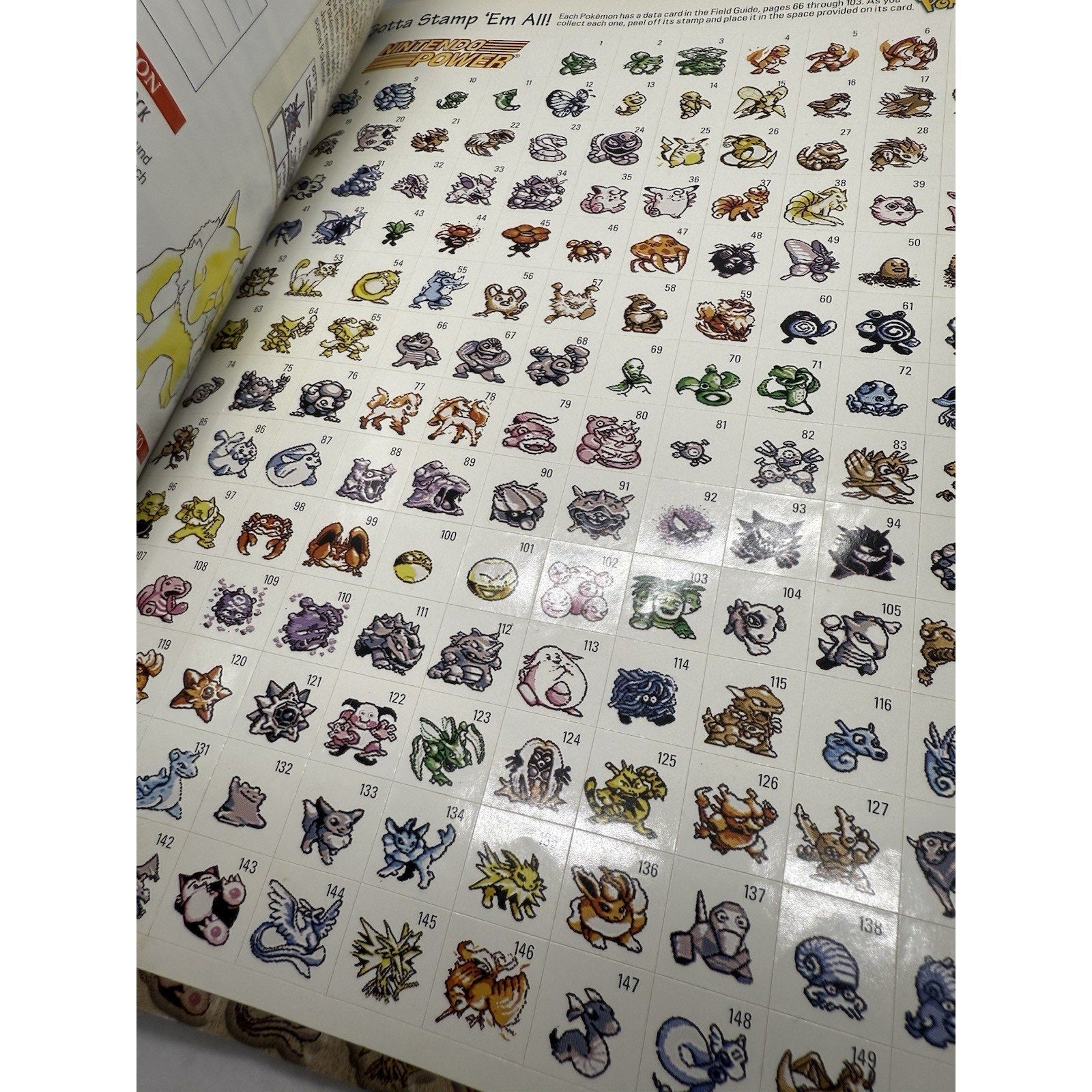 Pokemon Official Nintendo Player’s Guide w/ 150 Stickers 1999 Red Blue Yellow - thriftgoblin