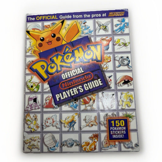 Pokemon Official Nintendo Player’s Guide w/ 150 Stickers 1999 Red Blue Yellow - thriftgoblin