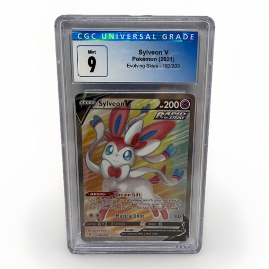 Pokemon Sylveon V Full Art Evolving Skies 183/203 Holo Ultra Rare CGC 9 Mint PSA - thriftgoblin