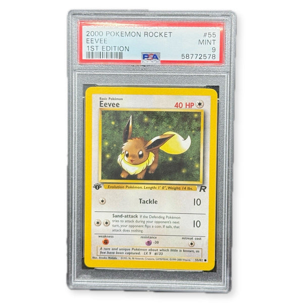 Pokémon Team Rocket Eevee 1st Edition PSA 9 Graded Card – thriftgoblin