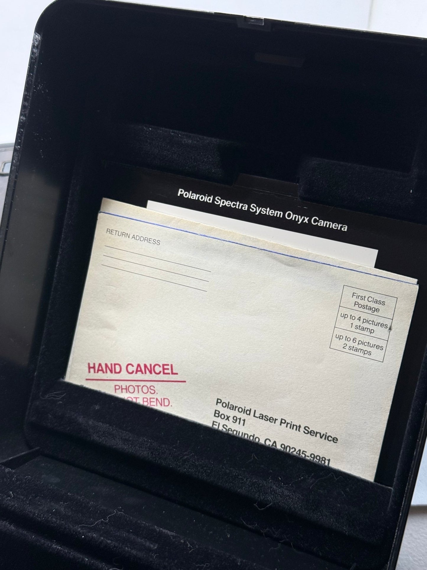 Polaroid Spectra System Onyx Instant Camera w/ Case Unused Untested Clear - thriftgoblinCamera