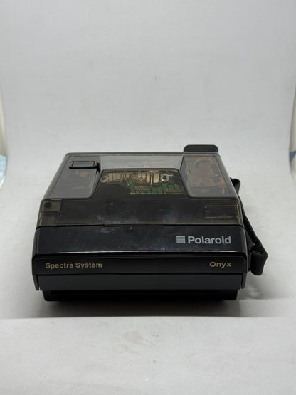 Polaroid Spectra System Onyx Instant Camera w/ Case Unused Untested Clear - thriftgoblinCamera