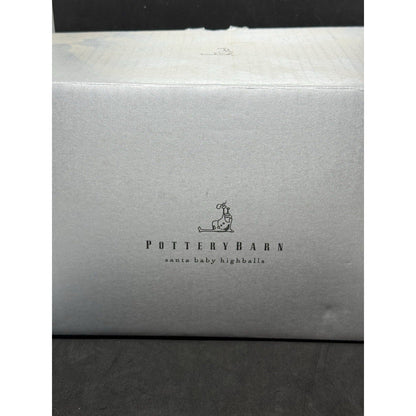 Pottery Barn Santa Baby Highball Glasses – Complete Set of 8 Holiday Collection - thriftgoblin