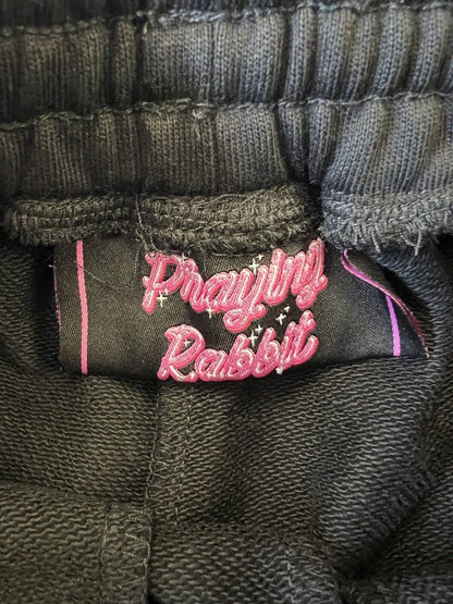 Praying Rabbit Hype Prayboy Bunny Waifu Sweat Shorts In Gentlemens Size S Black - thriftgoblin