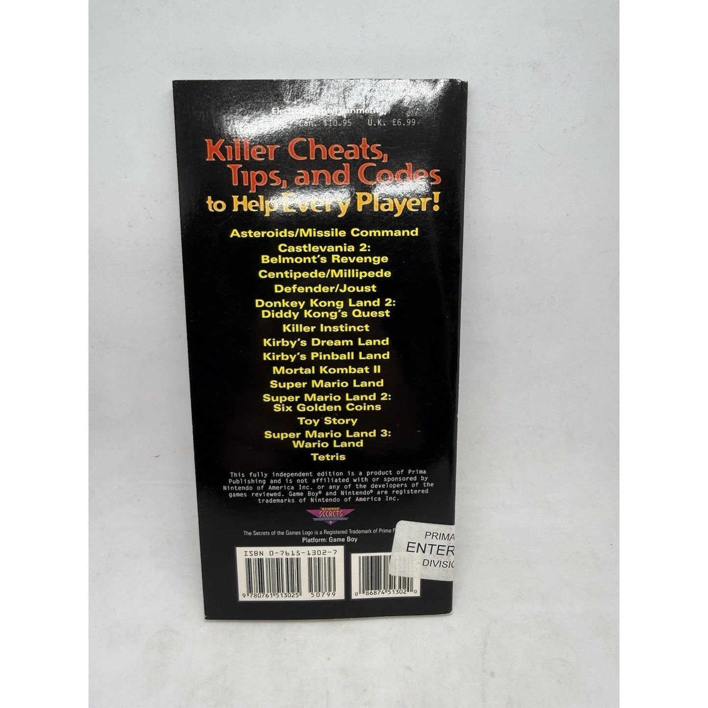 Prima’s Game Boy Pocket Power Guide 1997 Tips & Cheats Book Over 90 Games - thriftgoblin