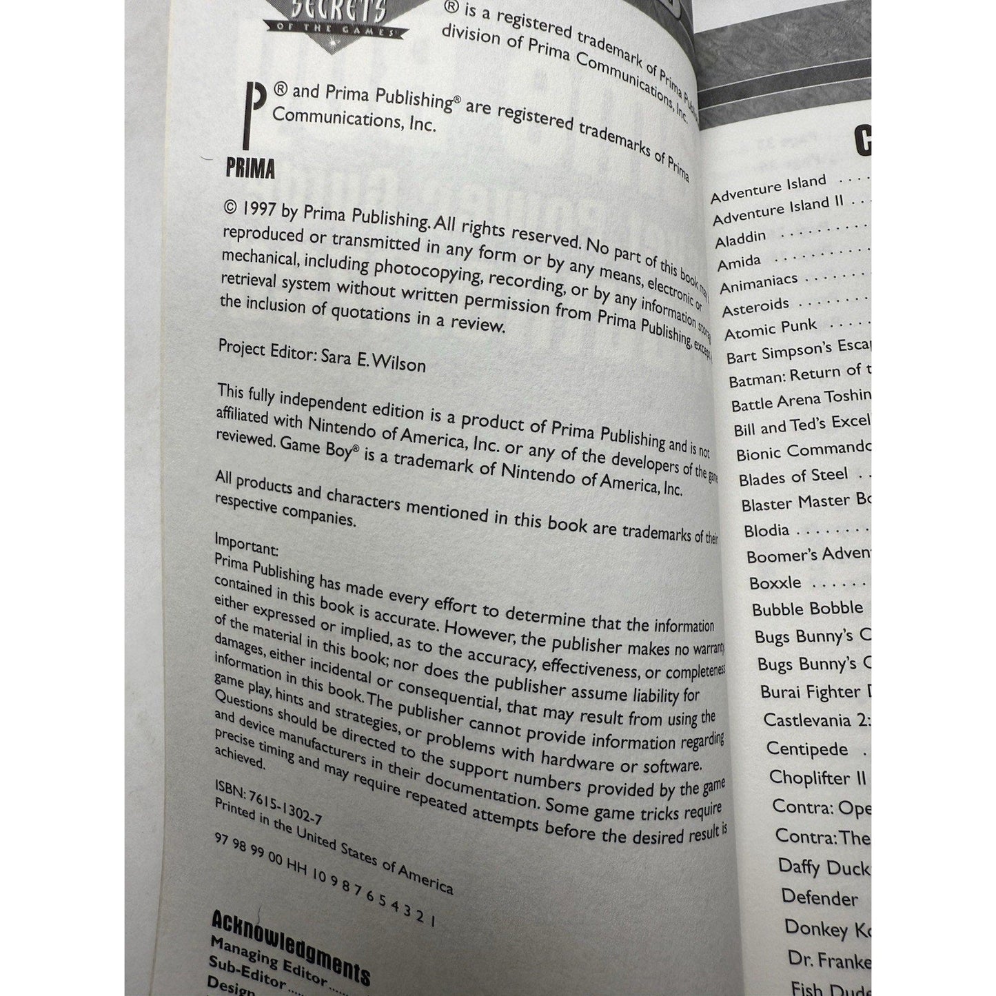 Prima’s Game Boy Pocket Power Guide 1997 Tips & Cheats Book Over 90 Games - thriftgoblin
