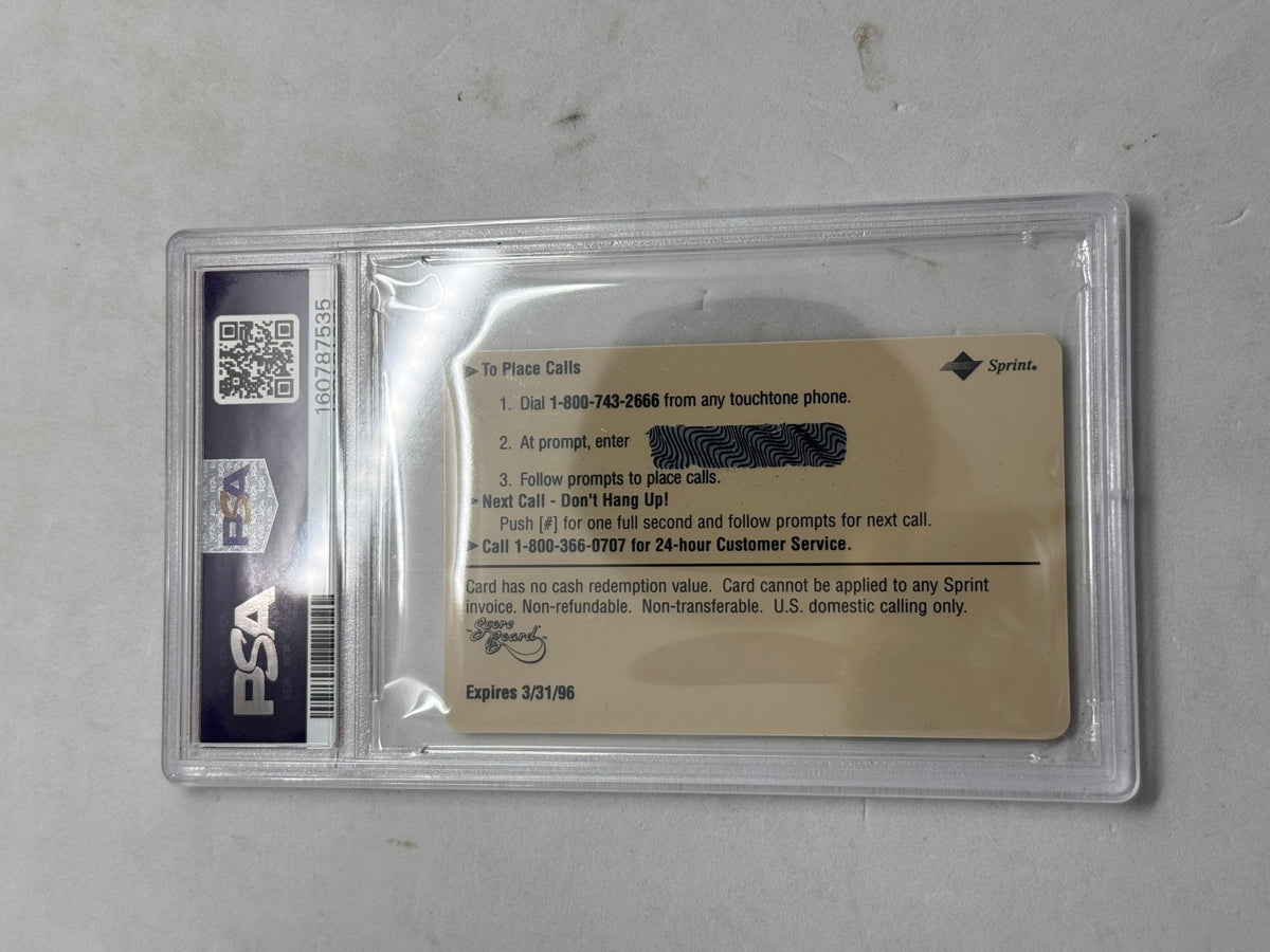 PSA 9 1994 Assets Phone Cards Barry Bonds One Minute Unscratched