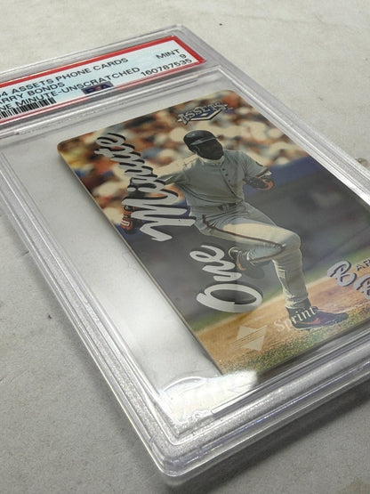 PSA 9 1994 Assets Phone Cards Barry Bonds One Minute Unscratched