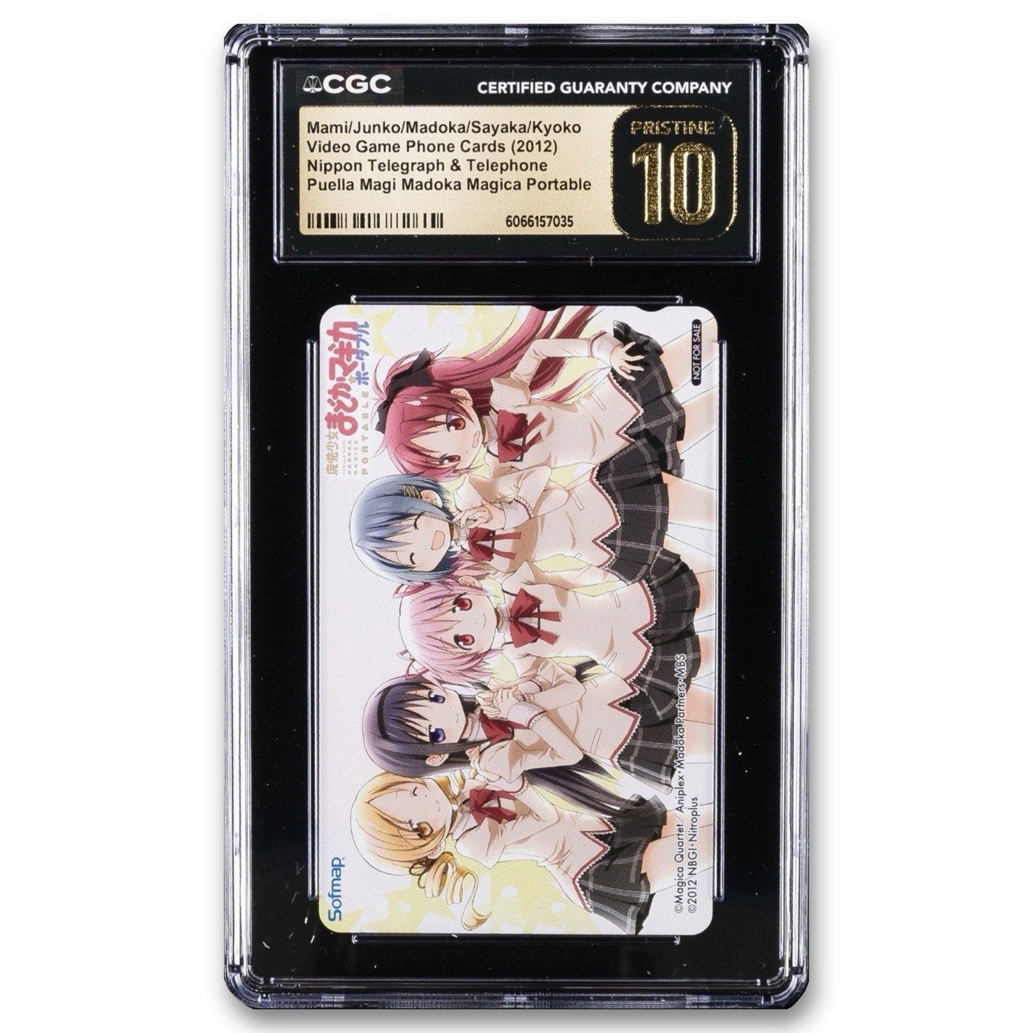 Puella Magi Madoka Magica Phone Card CGC 10 Madoka Mami Homura Sayaka Mint Gem - thriftgoblin