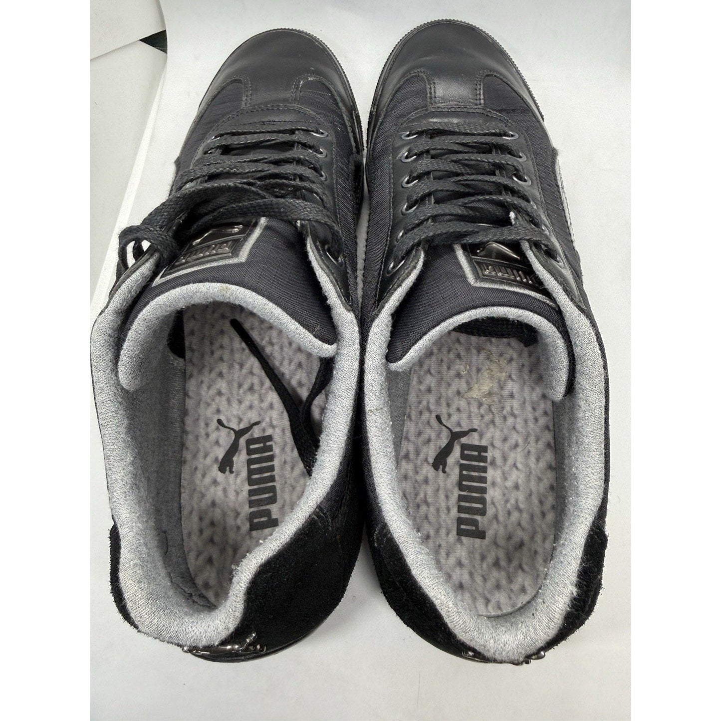 Puma Speedcat RLS Low Black Leather Suede Nylon Driving Shoes Men’s 11.5 Rare - thriftgoblin