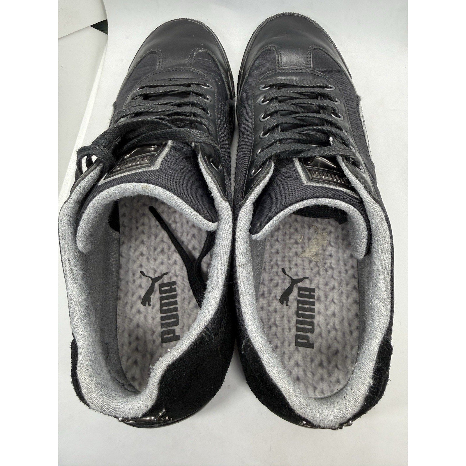 Puma Speedcat RLS Low Black Leather Suede Nylon Driving Shoes Men’s 11.5 Rare - thriftgoblin