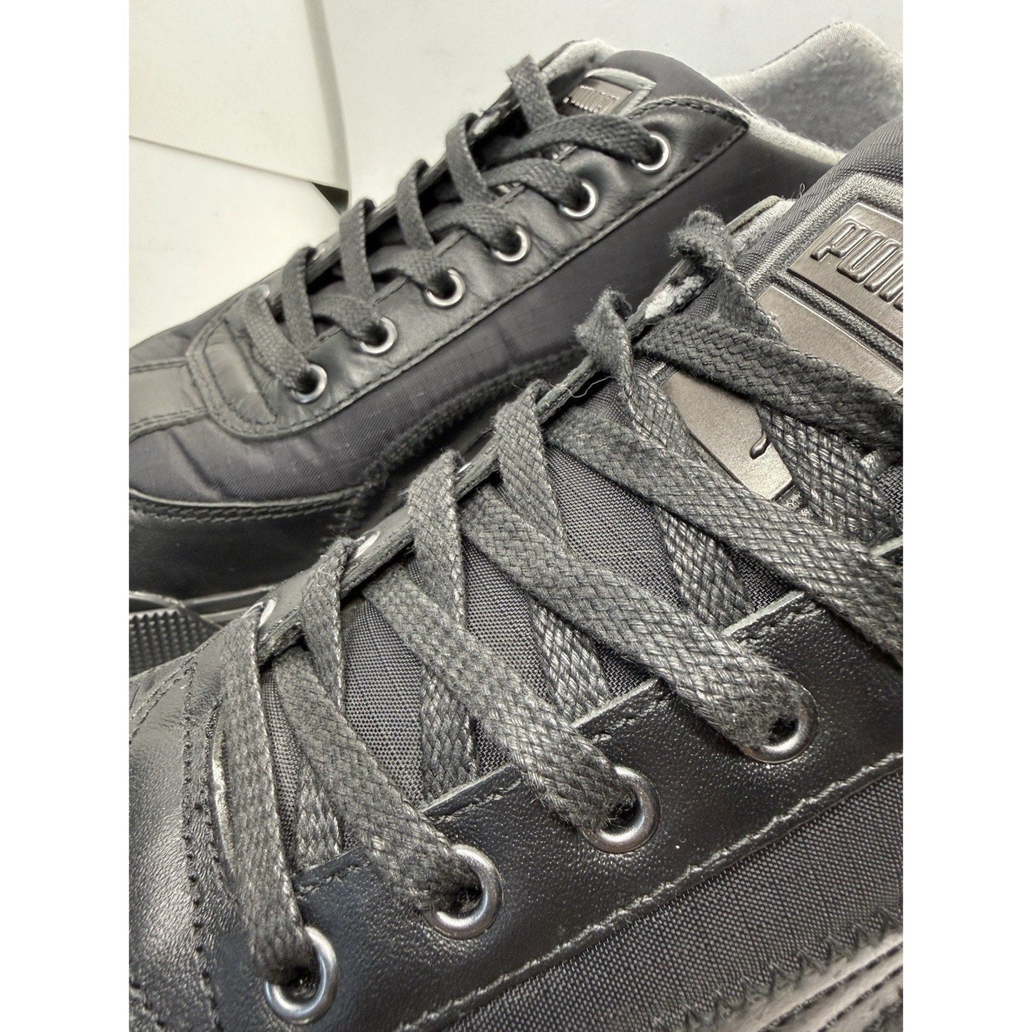 Puma Speedcat RLS Low Black Leather Suede Nylon Driving Shoes Men’s 11.5 Rare - thriftgoblin