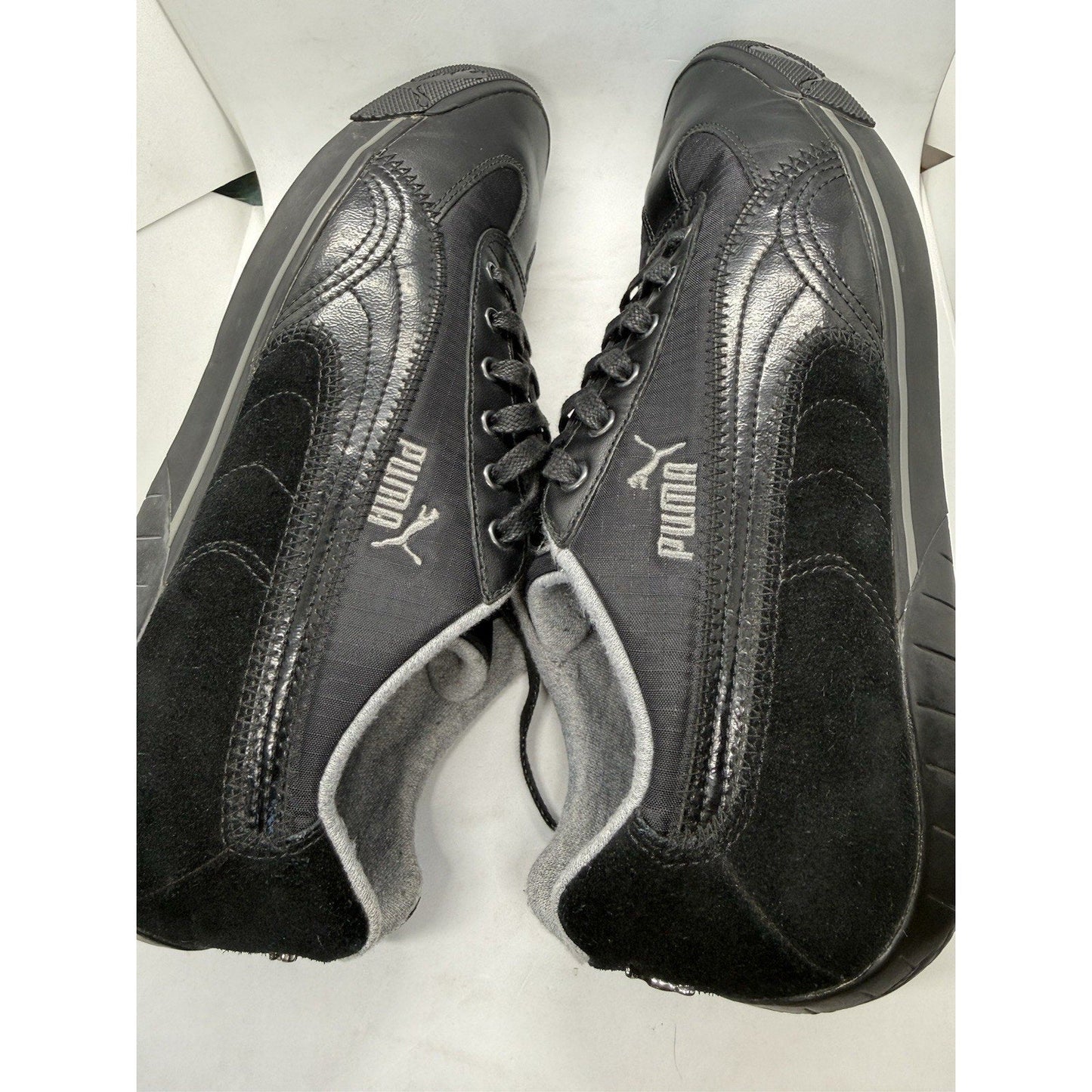 Puma Speedcat RLS Low Black Leather Suede Nylon Driving Shoes Men’s 11.5 Rare - thriftgoblin