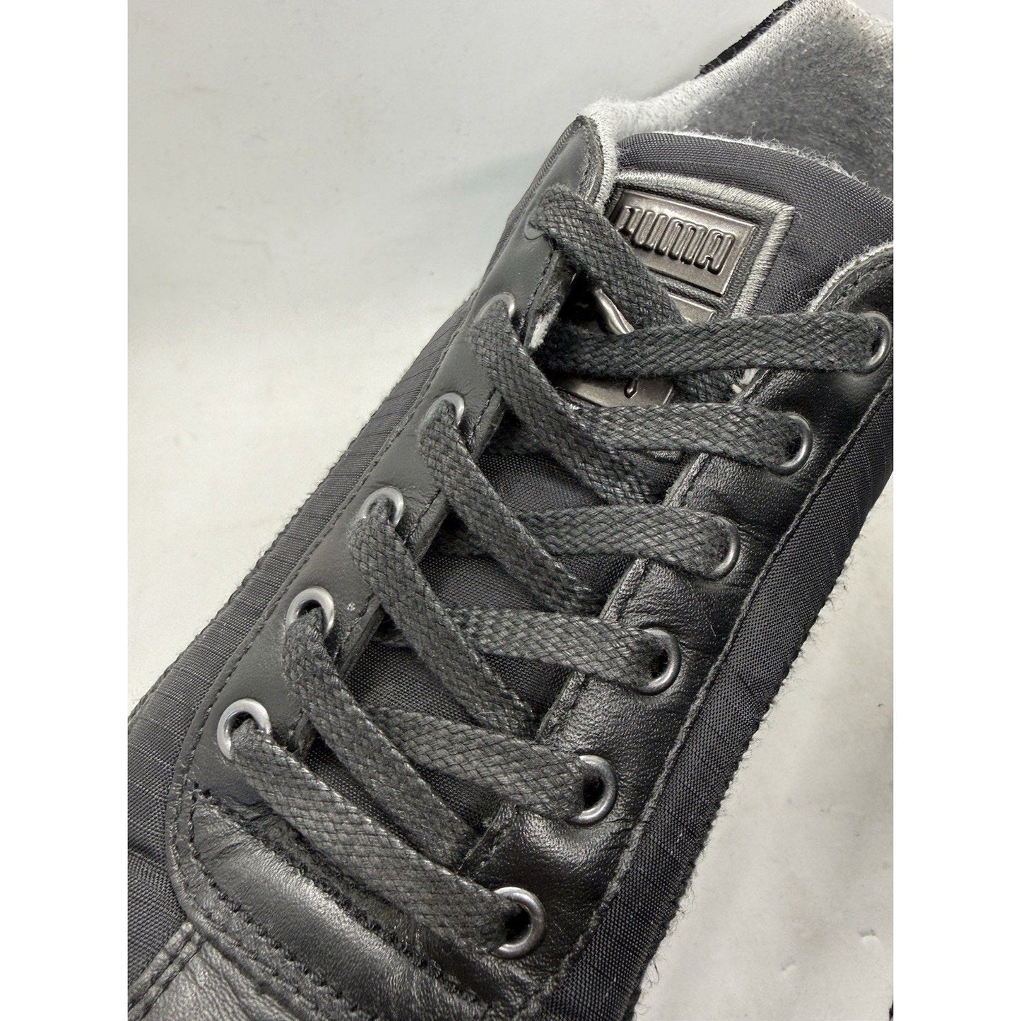 Puma Speedcat RLS Low Black Leather Suede Nylon Driving Shoes Men’s 11.5 Rare - thriftgoblin