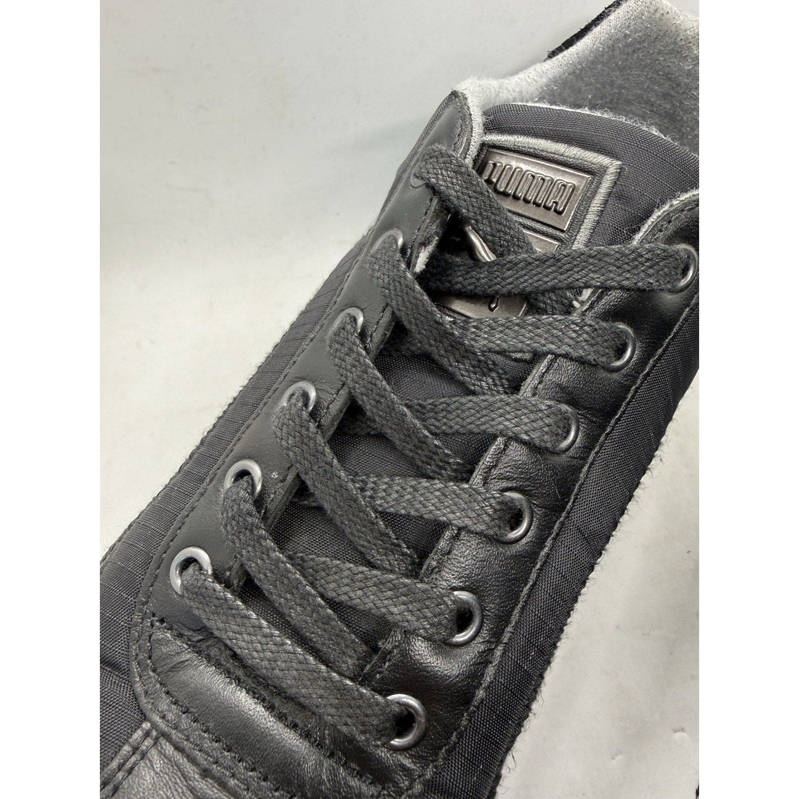 Puma Speedcat RLS Low Black Leather Suede Nylon Driving Shoes Men’s 11.5 Rare - thriftgoblin