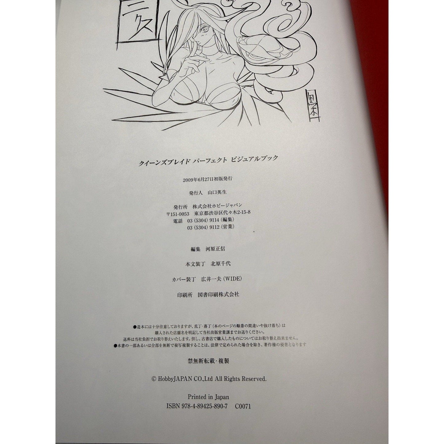 QUEEN'S BLADE Perfect Visual Book Art Works Fan Japan 2009 HJ07 See Condition - thriftgoblin