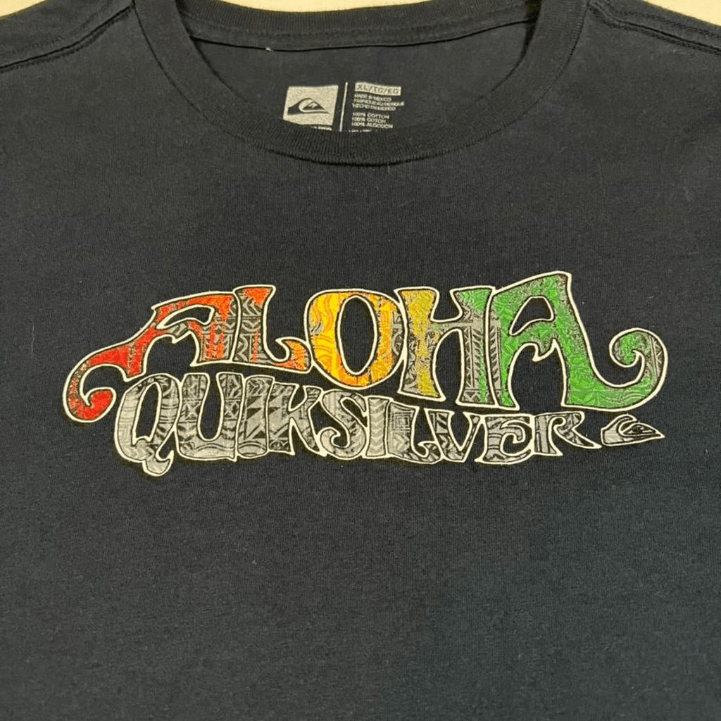 Quicksilver Aloha Crewneck T Shirt Short - thriftgoblin