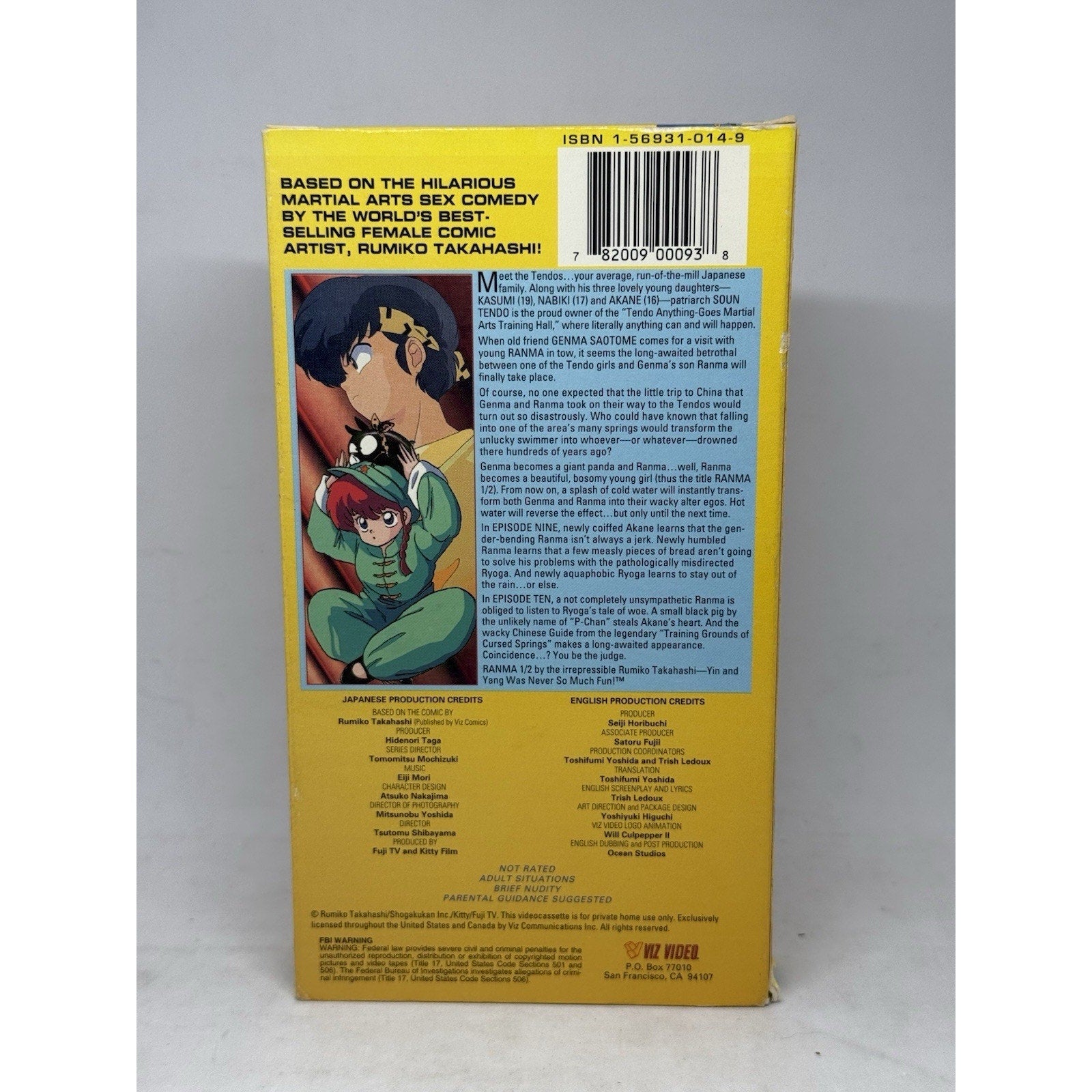 Ranma 1/2 TV Series Vol 5 VHS Viz Video Rumiko Takahashi Anime English Dub - thriftgoblin