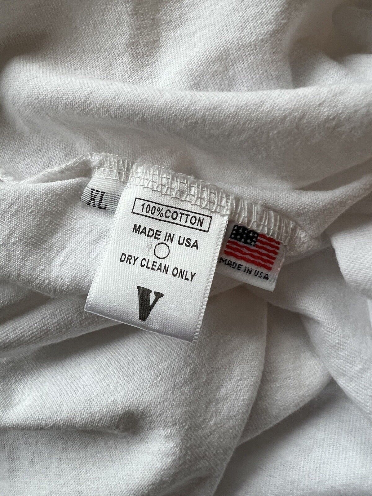 RARE Smoke Devil Angel V VLONE Long Sleeves T-shirt Color White Size XLarge Woo - thriftgoblin