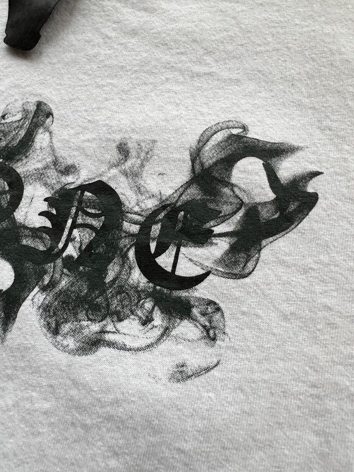 RARE Smoke Devil Angel V VLONE Long Sleeves T-shirt Color White Size XLarge Woo - thriftgoblin