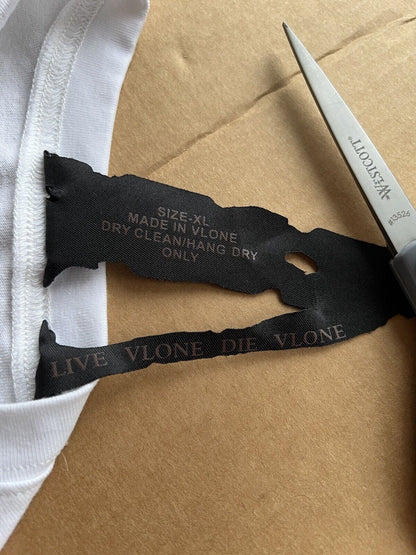 RARE Smoke Devil Angel V VLONE Long Sleeves T-shirt Color White Size XLarge Woo - thriftgoblin