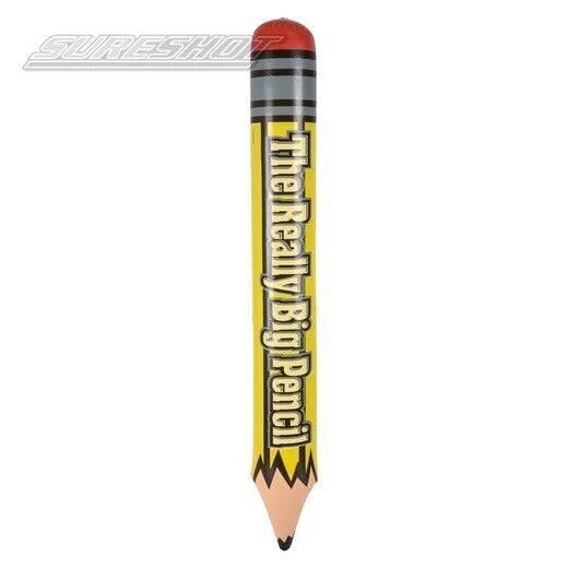RARE The Really Big Pencil, 60 inch Blow Up Pencil HTF Inflatable Fun Gag Gift - thriftgoblin