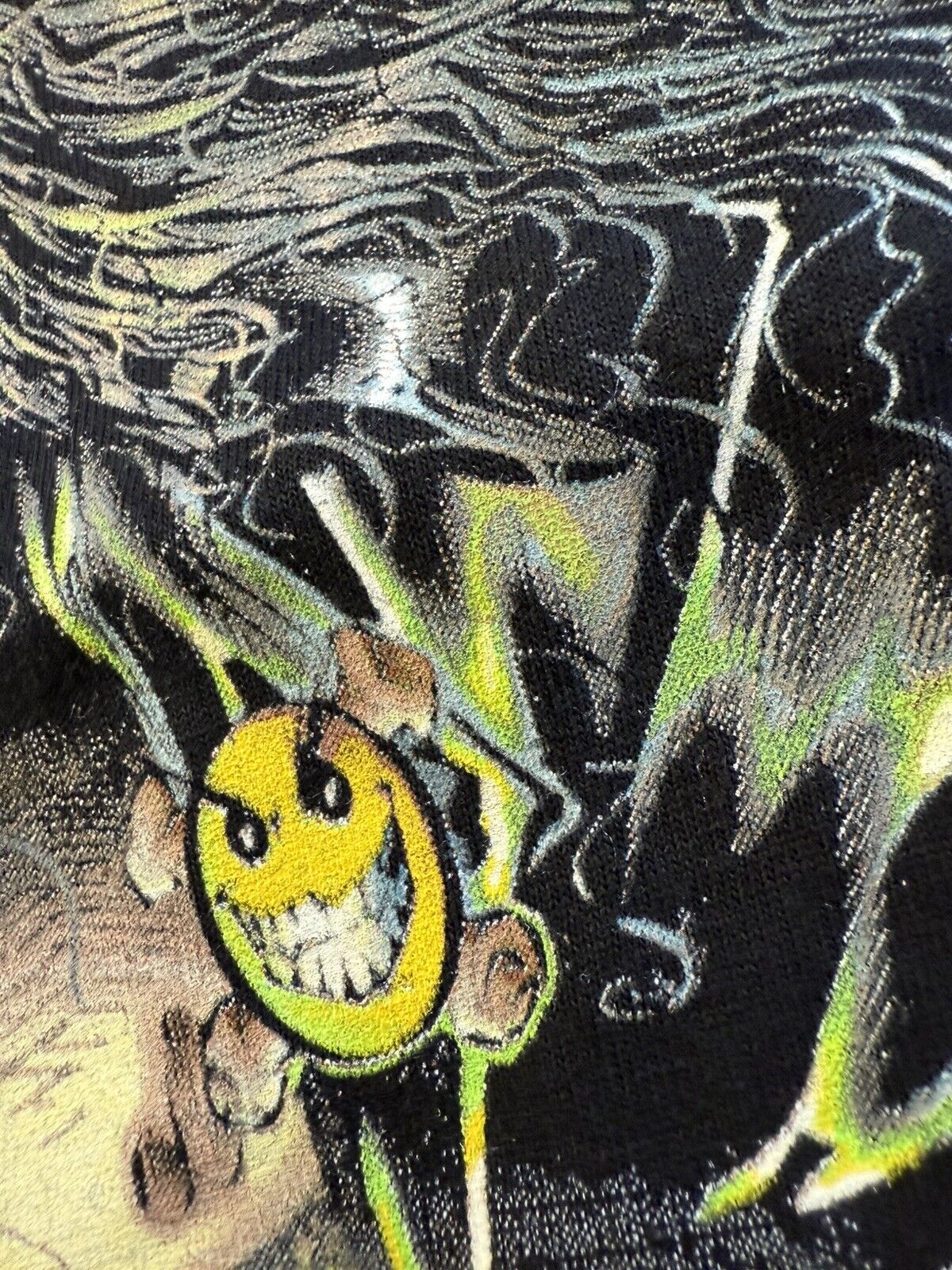 Rare Vintage Chaos Comics Evil Ernie Green Glow T Shirt Mens Black Large AAA Tag - thriftgoblin
