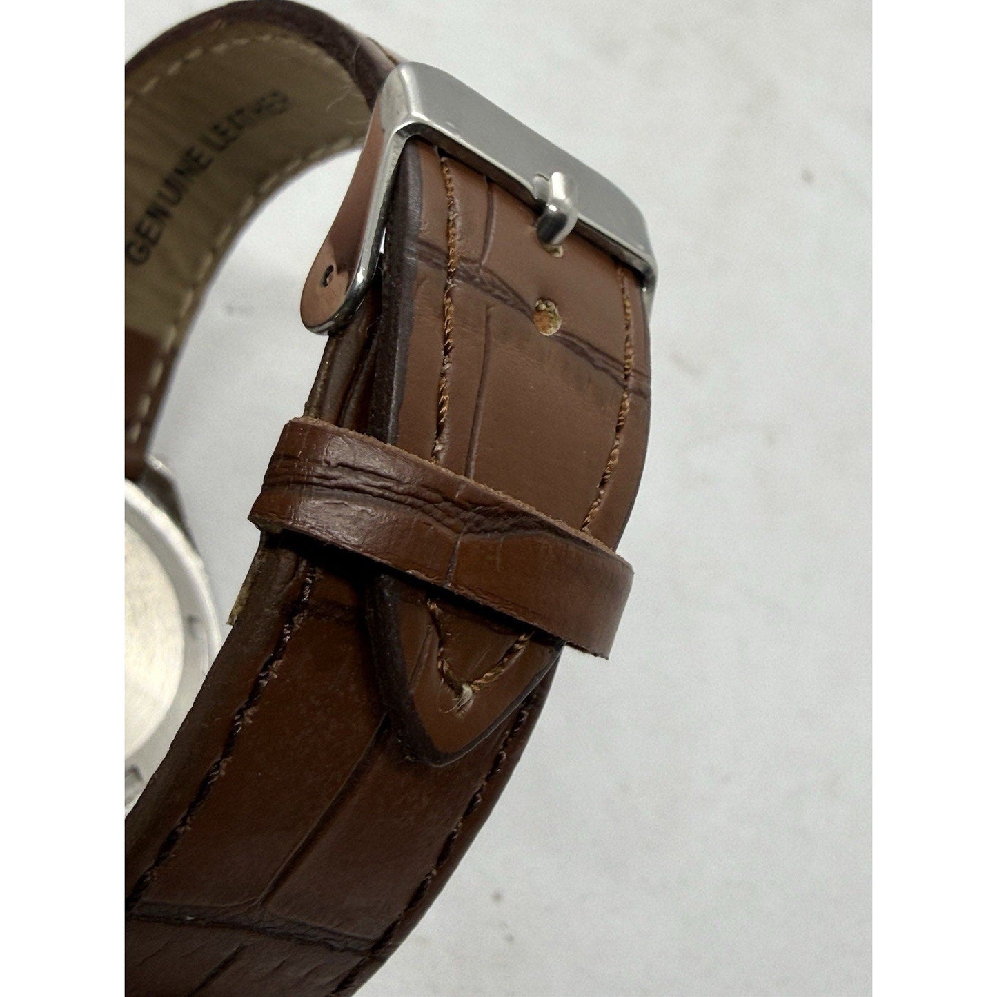 Rare Vintage Seiko Automatic Mickey Mouse Watch 6309 Japan Made Brown Strap - thriftgoblin