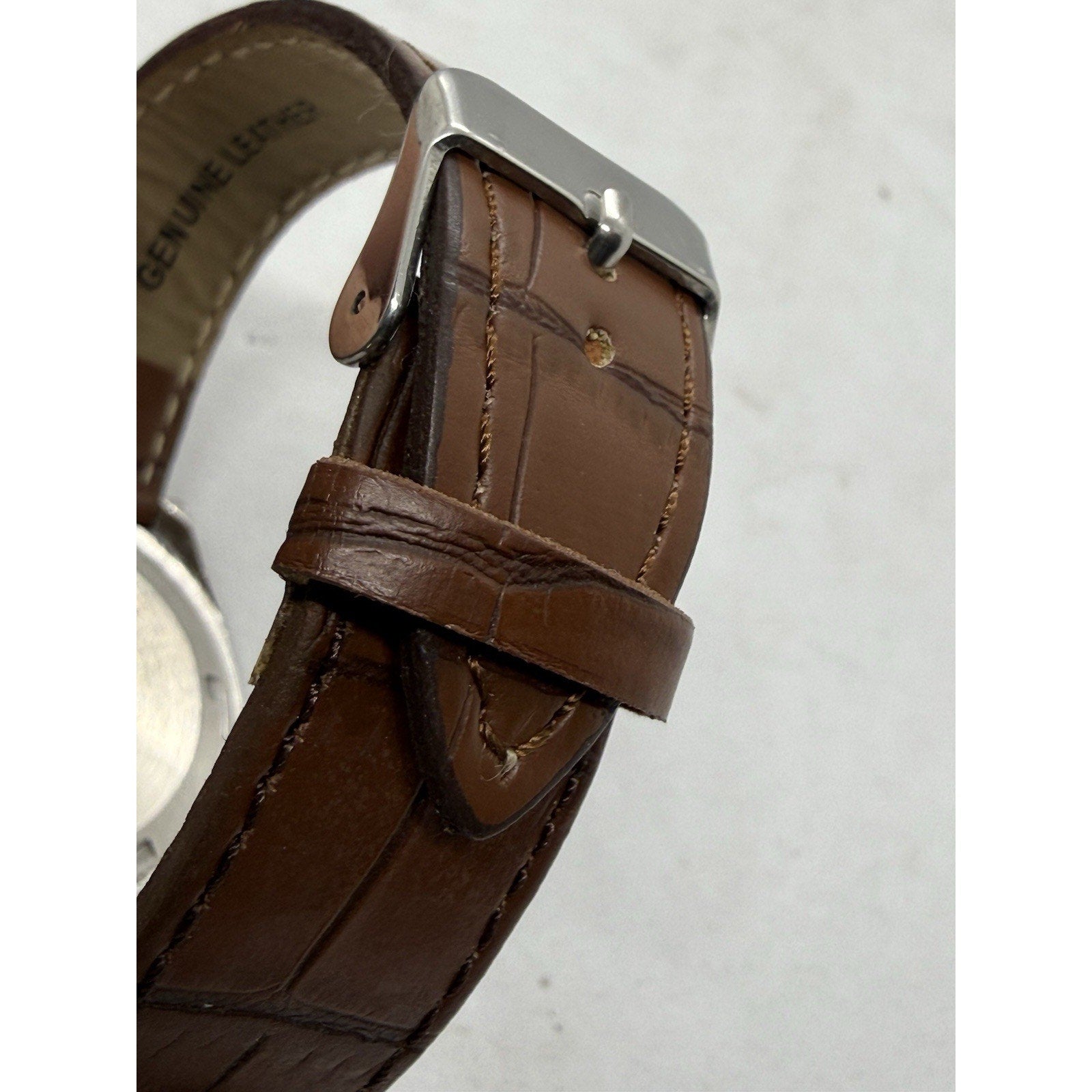 Rare Vintage Seiko Automatic Mickey Mouse Watch 6309 Japan Made Brown Strap - thriftgoblin