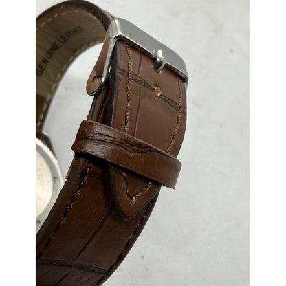 Rare Vintage Seiko Automatic Mickey Mouse Watch 6309 Japan Made Brown Strap - thriftgoblin