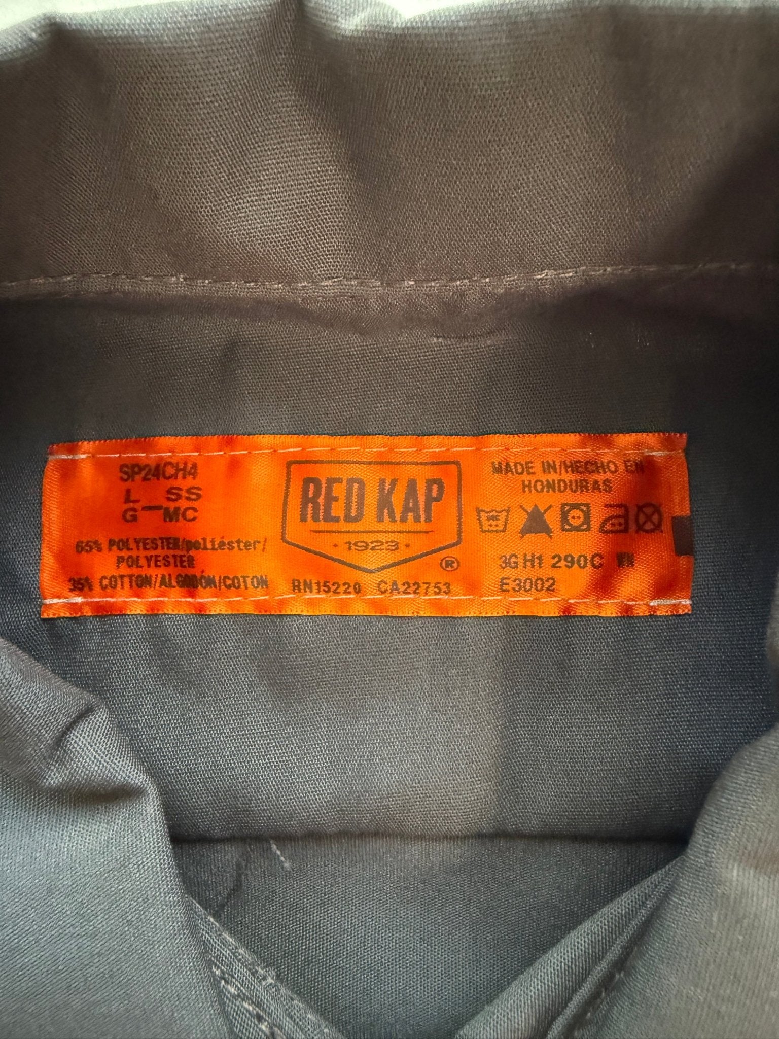 Red Kap Work Shirt Rossignol LOOK Ski Patches Brand New Large Short Sleeve - thriftgoblinTops