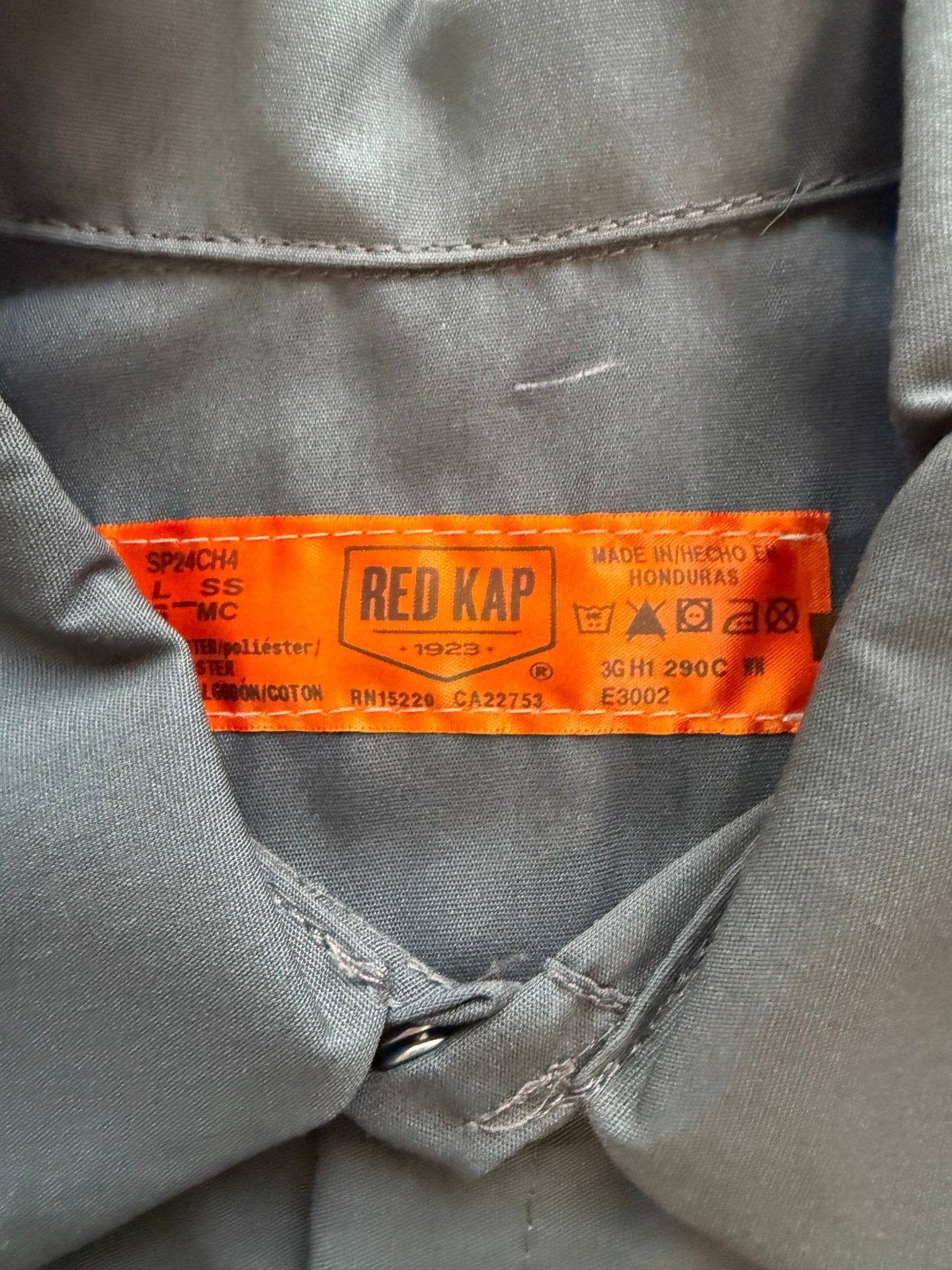 Red Kap Work Shirt Rossignol LOOK Ski Patches Brand New Large Short Sleeve - thriftgoblinTops