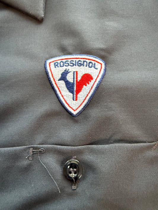 Red Kap Work Shirt Rossignol LOOK Ski Patches Brand New Large Short Sleeve - thriftgoblinTops